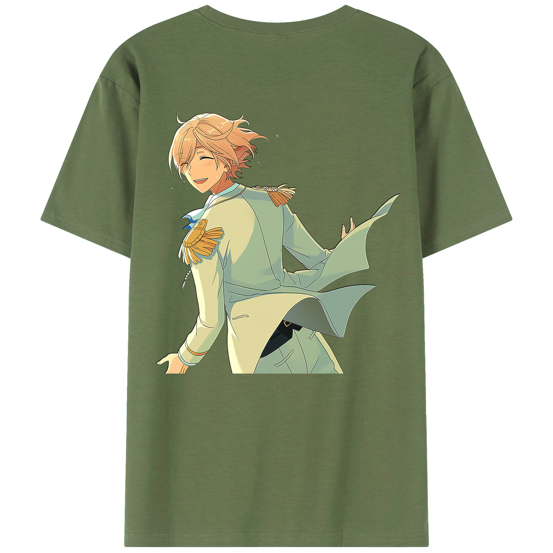 （画像用） あんさんぶるスターズ! Ensemble Stars 綿100％ メンズ半袖Tシャツ（バックプリント） 通気性